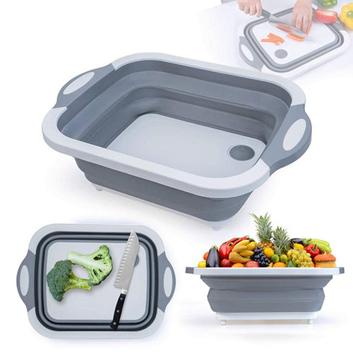 tabla de picar 3 en 1 Escurridor + Colador + Tabla plegable